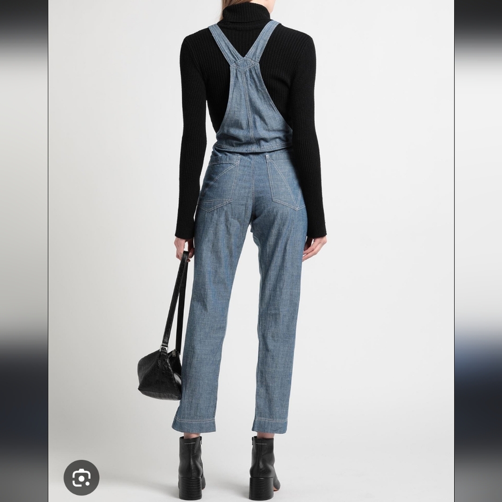 Zadig & Voltaire Striped Langer Soft Denim Overalls Size Small Blue - Picture 14 of 15
